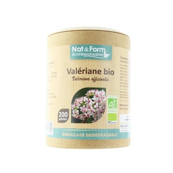 Nat&Form VALERIANE BIO 200 Gélules Valériane