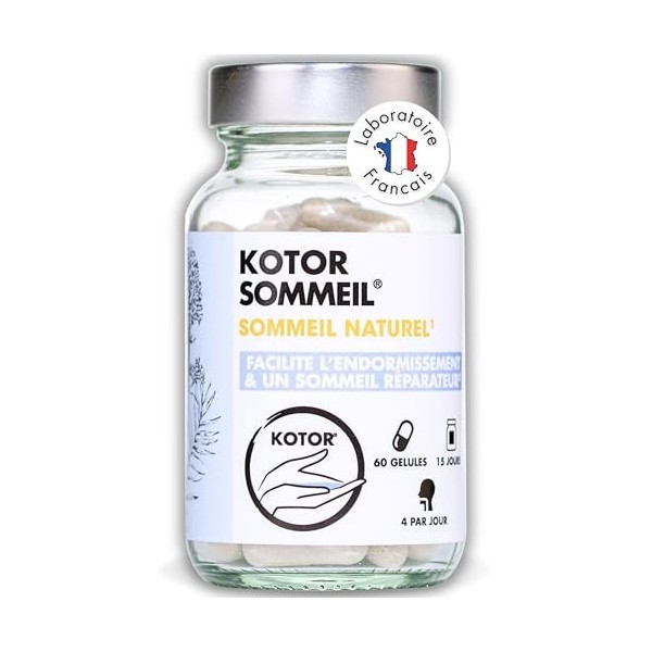 KOTOR SOMMEIL | Endormissement Rapide et Naturel |Complément Alimentaire Anti-Insomnie à base de plantes | Mélisse - Valérian