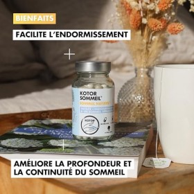 KOTOR SOMMEIL | Endormissement Rapide et Naturel |Complément Alimentaire Anti-Insomnie à base de plantes | Mélisse - Valérian