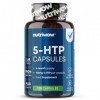 Nutriwow Griffonia 5-HTP 100 mg, 120 gélules véganes, extrait 20:1 – équivalent à 8 000 mg de graines, 1 par jour, cure de 4 