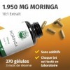 Green Naturals® Moringa Oleifera – Haute dose 19.500 mg équivalent poudre de moringa 1.950 mg d’extrait 10:1 – 100% végane 