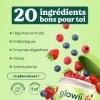 Green Elixir Glowii - Mélange Superfood - 30 Portions - Spiruline, Chlorelle, Moringa, Ashwagandha - Prébiotiques, Fibres, An