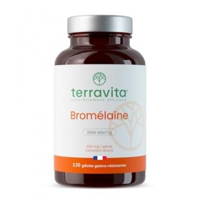 Bromélaïne Pure | 120 Gélules de 500 mg | 5000 GDU par Dose | Digestion des Protéines + Récupération Tissulaire | Enzyme Natu