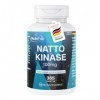 Nattokinase 100 mg 20.000 FU/g - 365 comprimés - Enzyme natto - Hautement dosé - 100% végétalien – Fabrication et contrôle 