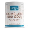 Bromelaine Draineur 5000 GDU/g 180 Gélules PiùLife, 1200 mg de Bromélaïne, Extrait de Pissenlit Drainant Naturel 3 Par Dose ...