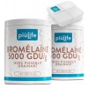 Bromelaine Draineur 5000 GDU/g 180 Gélules PiùLife, 1200 mg de Bromélaïne, Extrait de Pissenlit Drainant Naturel 3 Par Dose ...