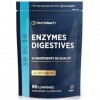 Enzyme Digestives Complexe avec Chlorhydrate de Bétaïne | Lactase, Protéase, Cellulase, Amylase, Lipase et Cellulase pour la 