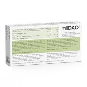 milDAO – 30 comprimés véganes | Supplément enzymatique DAO pour lintolérance à lhistamine | Haute qualité, certifié Halal | E...