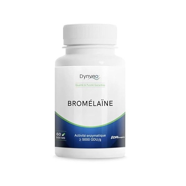 Bromélaïne Pure - Haute Activité Enzymatique 5000 GDU/g - Enzyme soutenant la digestion des protéines - Extraite de tige dan ...