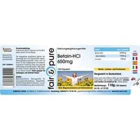 Fair & Pure® - Bétaïne HCL 650mg - végan - 120 gélules