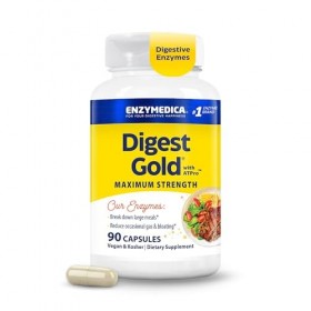 Enzymedica, Digest Gold, Formule Enzymatique À Action Rapide, Réduit Gaz Et Ballonnements, Améliore LAbsorption Des Nutrimen