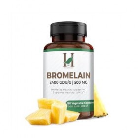 H&C Bromélaïne Végétal Capsules 500 mg 2400 GDU/g - 180 gélules dextrait dananas