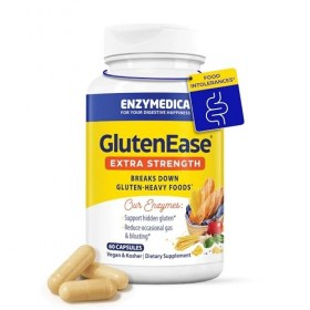 Enzymedica Glutenease Extra fort Non-OGM, casher, 60 Capsules Vegan 