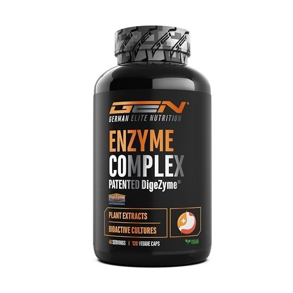 Complexe enzymatique - Enzymes digestives avec DigeZyme® breveté, bromélaïne, pepsine, papaïne, extraits végétaux et bactérie