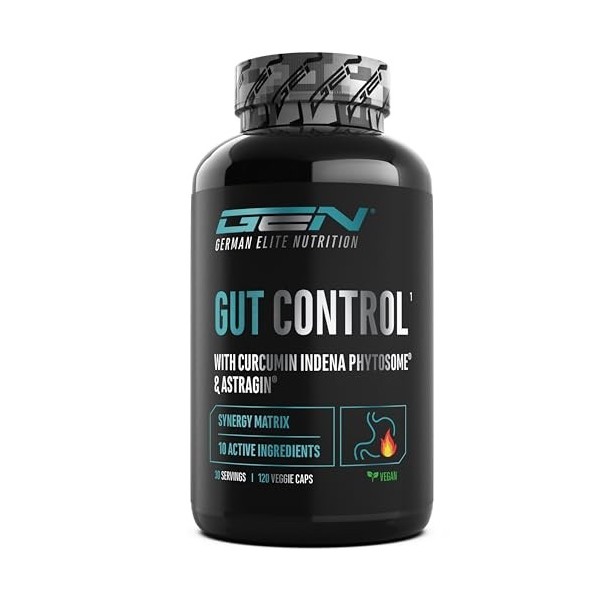 Gut Control - Complexe hautement dosé avec N-Acétyl-D-Glucosamine, Curcumin-Phytosome®, Extrait d’Aloe Vera, Gingembre, Pisse
