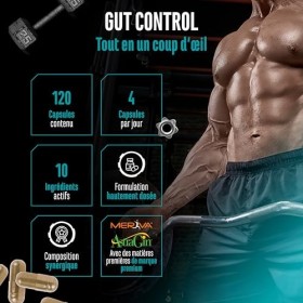 Gut Control - Complexe hautement dosé avec N-Acétyl-D-Glucosamine, Curcumin-Phytosome®, Extrait d’Aloe Vera, Gingembre, Pisse