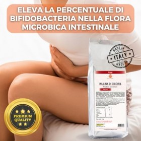 Bio Line - Inuline en poudre de chicorée soluble dans leau 1 kg, fibre végétale pour régularité intestinale, produits alimen
