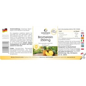 Bromélaine 250mg - 100 DrCaps - Enzyme dananas | Warnke Vitalstoffe - Qualité des pharmacies allemandes