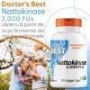 Doctors Best Nattokinase, 2000 FU, supplément enzymatique, 90 capsules végétaliennes, soutient la santé cardiaque et la circ