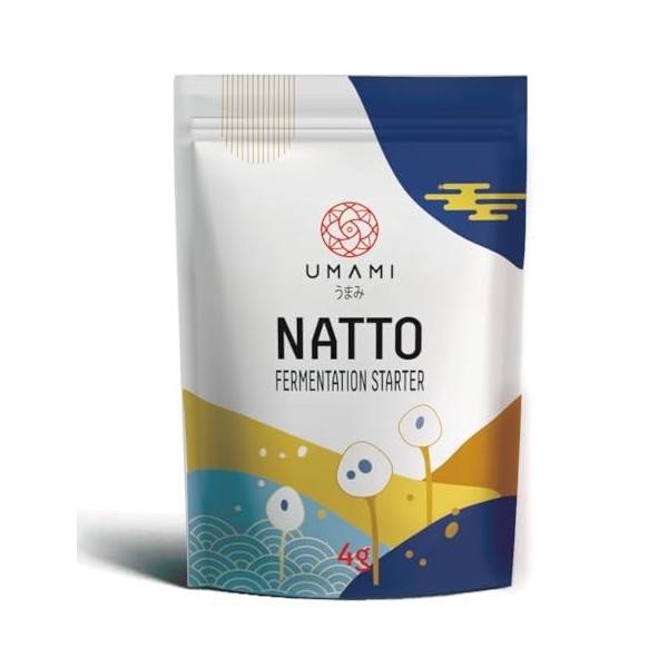 Umami Spores de Natto 50g - Démarreur de Fermentation - Culture pour Maison - Bacillus Subtilis var. Natto - Rendement Élevé 