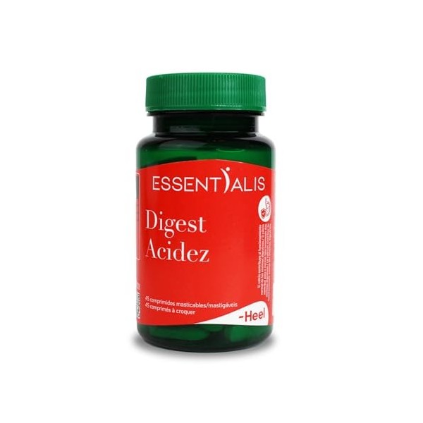 Essentialis Digest Acidité – Comprimés à croquer Calcium & Magnésium – Bien-être digestif et équilibre du pH – Goût Fraise – 