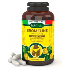 Bromelaine 120 Gelules Gastro-Résistantes 500mg Dosage Élevé 5000 GDU/g pour Perte de Poids Digestion Rétention DEau à LAna