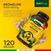 Bromelaine 120 Gelules Gastro-Résistantes 500mg Dosage Élevé 5000 GDU/g pour Perte de Poids Digestion Rétention DEau à LAna