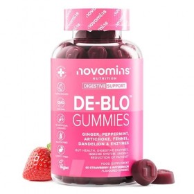 Gommes à mâcher De-Blo – Complément en enzymes digestives avec bromélaïne, inuline, menthe poivrée, gingembre, probiotiques p