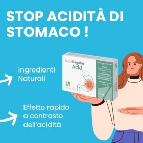 NutriRegular Acid - 40 comprimés à croquer - Aussi pour Garçons - Contrôle de lacidité avec Mauve, Bicarbonate - Action prot