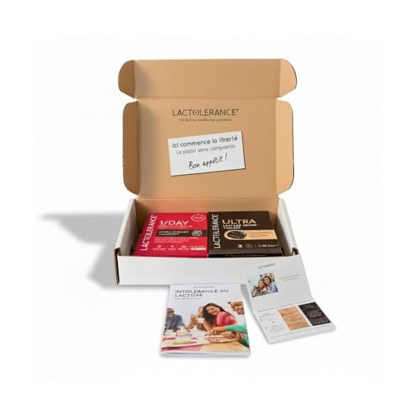 LACTOLERANCE Pack Découverte ULTRA + 1/DAY – Intolérance au Lactose – Lactase 20 000 FCC + Lipase + Probiotiques – Digestion 