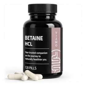 Betain HCL 650mg 120 gélules - Complément alimentaire denzymes digestives de qualité supérieure - Favorise une digestion sai