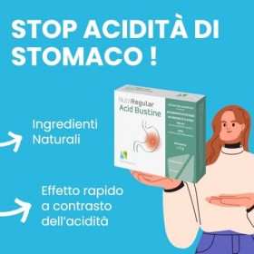 NutriRegular Acid - 28 Sachets Goût Agrumes - Contrôle de lacidité avec Mauve, Bicarbonate - Action protectrice gastrique - 