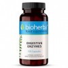 Enzymes Digestives – 100 Gélules | Avec bétaïne HCl et bromélaïne – par BIOHERBA