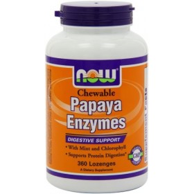 NOW Foods Papaya Enzyme, Chewable - 360 lozenges