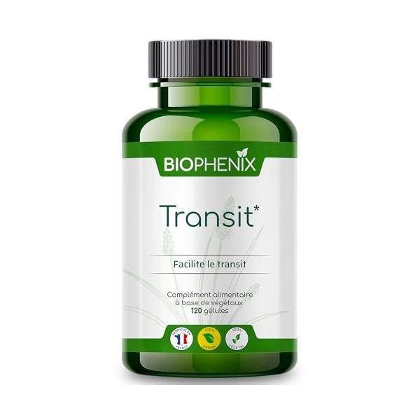 Biophénix Transit 120 Gélules - Complément Alimentaire 100% Naturel à Base de Végétaux - Casse Muette, Enzymes de Papaye Ferm