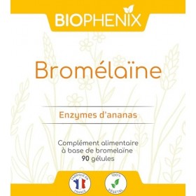 Biophénix Bromélaïne 90 Gélules - Complément alimentaire 100% naturel - Enzymes dAnanas - Digestion - Confort Gastro-intesti