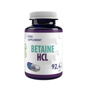 Betaine HCL 650mg 120 Gélules Végétales, Testé par un laboratoire indépendant