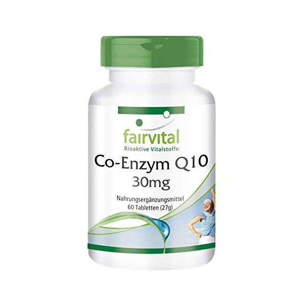 Fairvital | Co-enzyme Q10 30mg VEGAN - 60 comprimés - ubiquinone