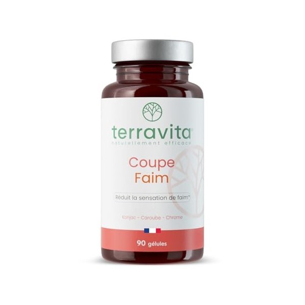 COUPE-FAIM | Konjac 95% + Caroube + Chrome | 3 Actifs Naturels pour Effet Coupe Faim Puissant et Rapide | Riche en Glucomanna