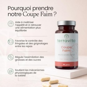 COUPE-FAIM | Konjac 95% + Caroube + Chrome | 3 Actifs Naturels pour Effet Coupe Faim Puissant et Rapide | Riche en Glucomanna
