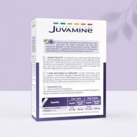Juvamine - Transit - Flore Intestinale et Equilibre - Prébiotiques - Fibres de chicorée - Inuline - Fenouil - Fabriqué en Fra