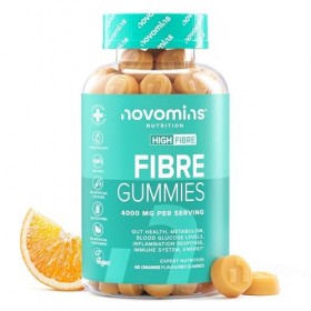 Gommes à mâcher aux fibres – 4000 mg de fibres haute teneur – Complément en fibre avec calcium pour la santé intestinale et l
