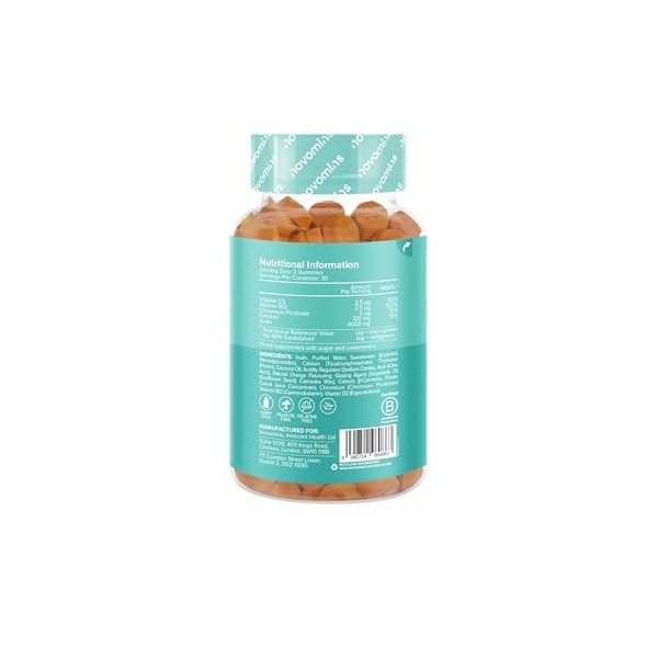 Gommes à mâcher aux fibres – 4000 mg de fibres haute teneur – Complément en fibre avec calcium pour la santé intestinale et l