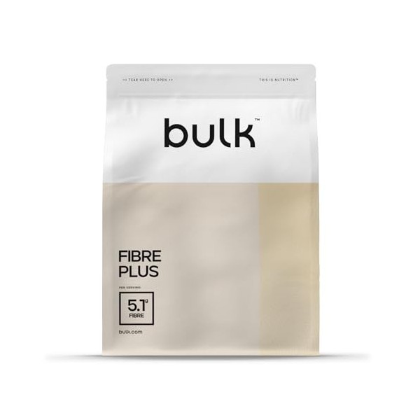 Bulk Fibre Plus, Naturel, 240 g, 30 portions, Soutient la santé digestive & intestinale, Fibres solubles & insolubles, Aide à