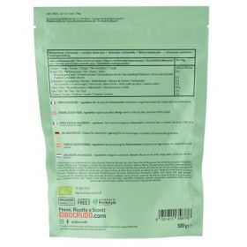 CiboCrudo Gomme Arabique Bio - 500g. Fibre Alimentaire dAcacia Riche en Fibres 85% et Sans Sucres. Fibre Soluble Végétalie