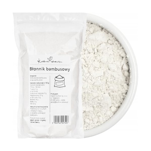 Farine de Bambou – Fibre Naturelle de Bambou | Riche en Fibres, Idéale pour la Cuisine et la Pâtisserie | KUCHNIA ZDROWIA 1 ...