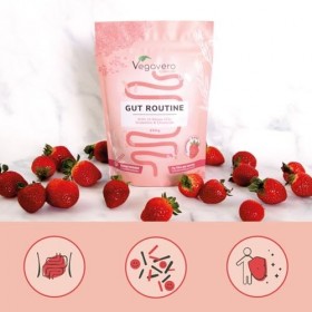 Gut Routine | Formule Tout en Un : 7g de Fibres, Probiotiques, L-Glutamine | Digestion & Microbiote Intestinal | Vegan & Sans