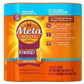 Metamucil Smooth Texture Orange 228 doeses sugar free by Metamucil