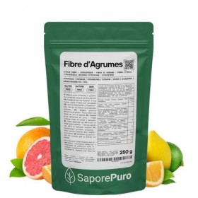 SaporePuro Fibre dagrumes 250 g - Fibre alimentaire - Épaississant, émulsifiant et stabilisant naturel - Idéal pour les glac