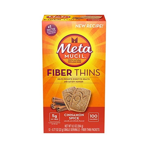 Metamucil MultiGrain Fiber Wafers Cinnamon Spice -- 12 Packets